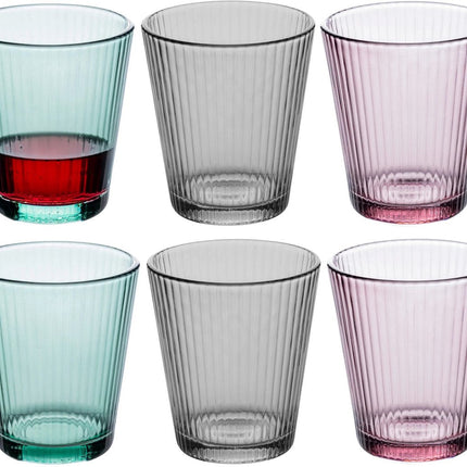 Secret de Gourmet Mal'eau Verres à eau - 24cl - Lot de 6 - Multicolore