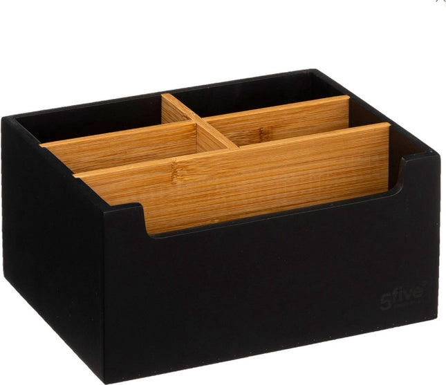 Five® - Make-up organizer - zwart - Medium - zonder lade - Sorteervakken