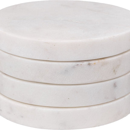 Secret de Gourmet Dessous de verre - Lot de 12 - Marbre - Blanc
