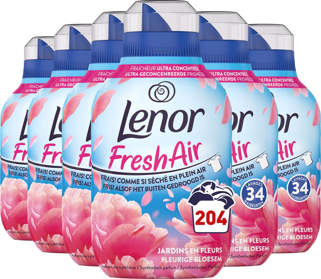 Lenor Fresh Air Blossom - Fabric Softener - 6 x 34 Washes Value Pack
