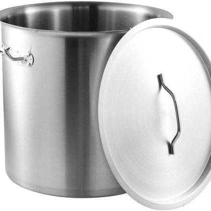 Marmite Kinghoff - Casserole vapeur 36 litres - Ø36cm - Pour Cuisines Professionnelles - Compatible Gaz, Électrique et Induction - Marmite à Soupe - Casserole XXL