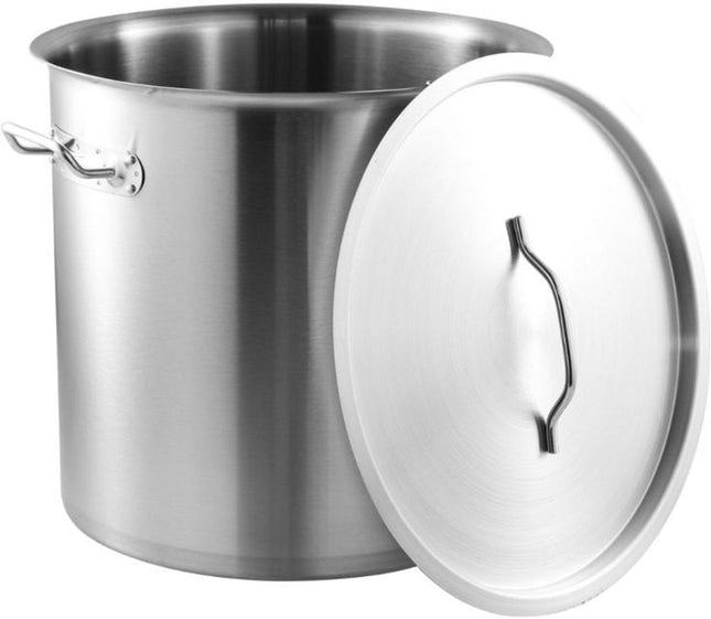 Marmite Kinghoff - Casserole vapeur 36 litres - Ø36cm - Pour Cuisines Professionnelles - Compatible Gaz, Électrique et Induction - Marmite à Soupe - Casserole XXL