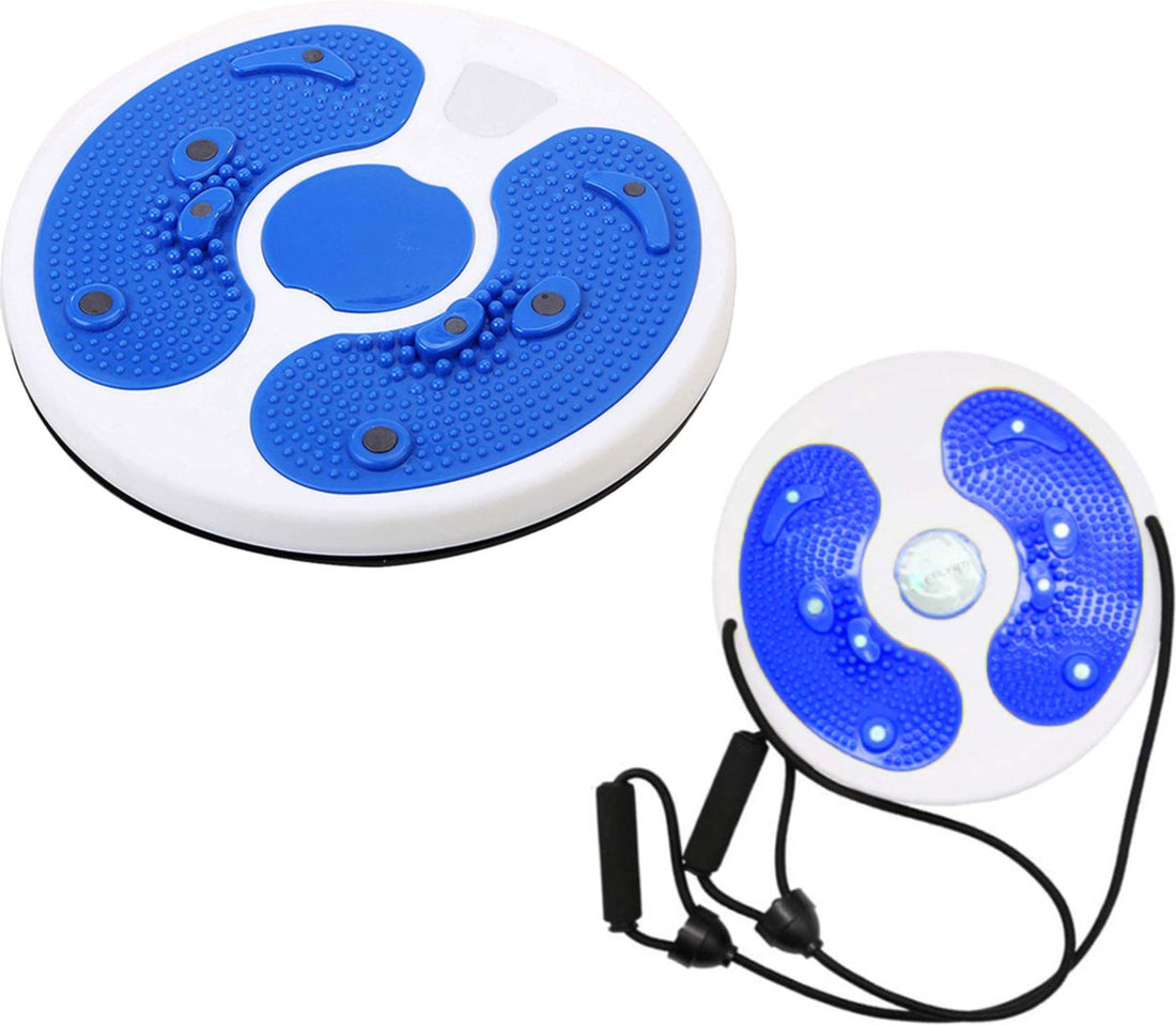 Cardio Twister Disc - Core Waist Ab Trainer - Abdominal Trainer - Balance Trainer Workout - Balance Board Twister - Balance Board - Exercise Bike - White