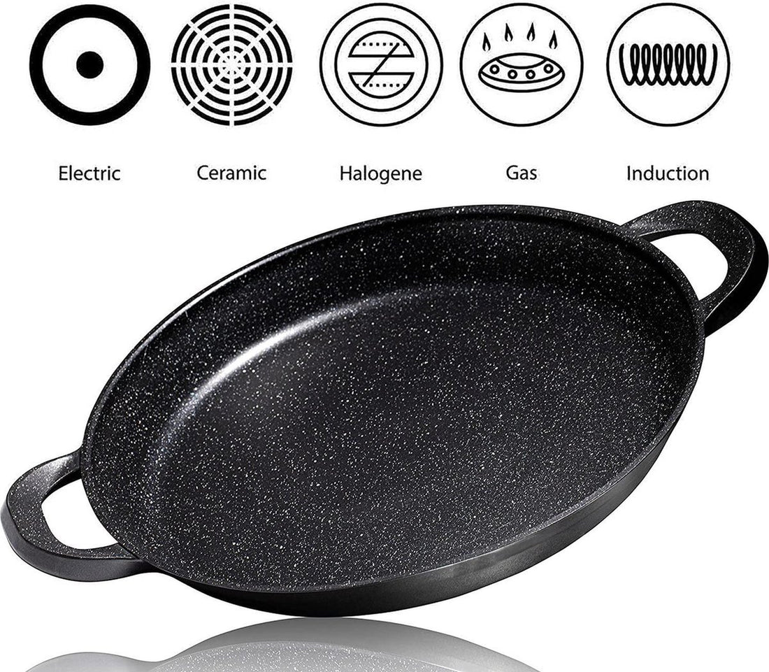 CUILINA paellapan 40 cm – marmercoating, voor inductie en alle warmtebronnen – foto 6
