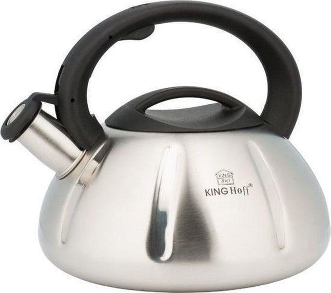 Kinghoff 3290 bouilloire siffleuse - 3L - Inox - toutes sources de chaleur