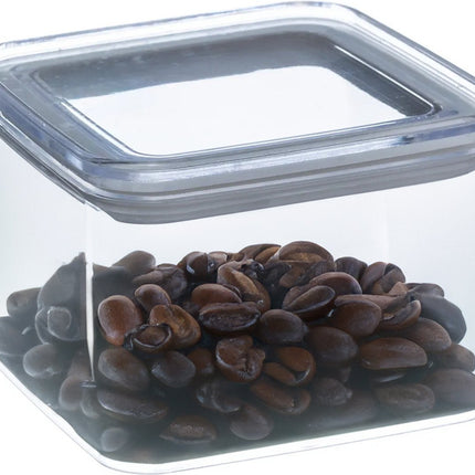5Five Pot de rangement - cuisine/aliments - plastique - 500 ml - couvercle hermétique - transparent - 10 x 10 x 7 cm