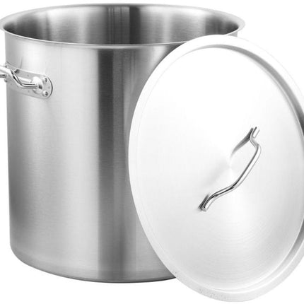 KINGHoff Faitout 40 cm Ø, 50 Litres - Marmite Professionnelle en Acier Inoxydable pour la Restauration - Compatible tous feux dont induction