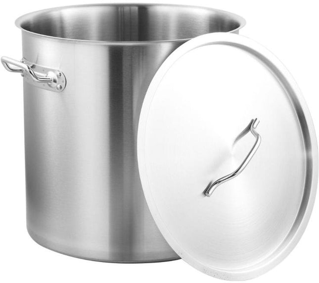 KINGHoff Faitout 40 cm Ø, 50 Litres - Marmite Professionnelle en Acier Inoxydable pour la Restauration - Compatible tous feux dont induction