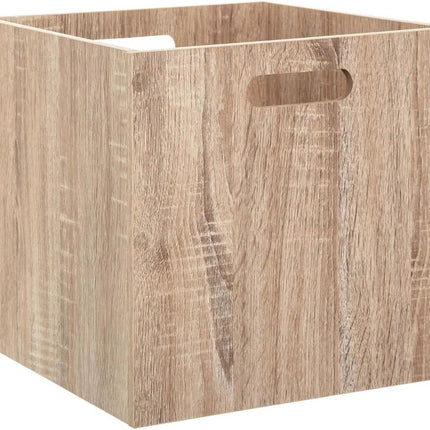 5Five Opbergmand/kastmandje - Naturel - 31 x 31 x 31 cm - 29 liter - Vakkenkast manden - Hout - Opvouwbaar - Kisten