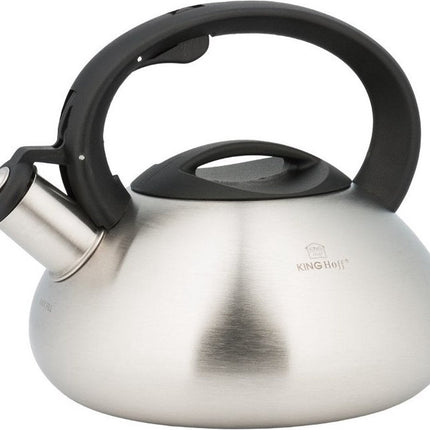 Kinghoff 3269 - Bouilloire sifflante - Acier inoxydable - Satiné - 3 litres