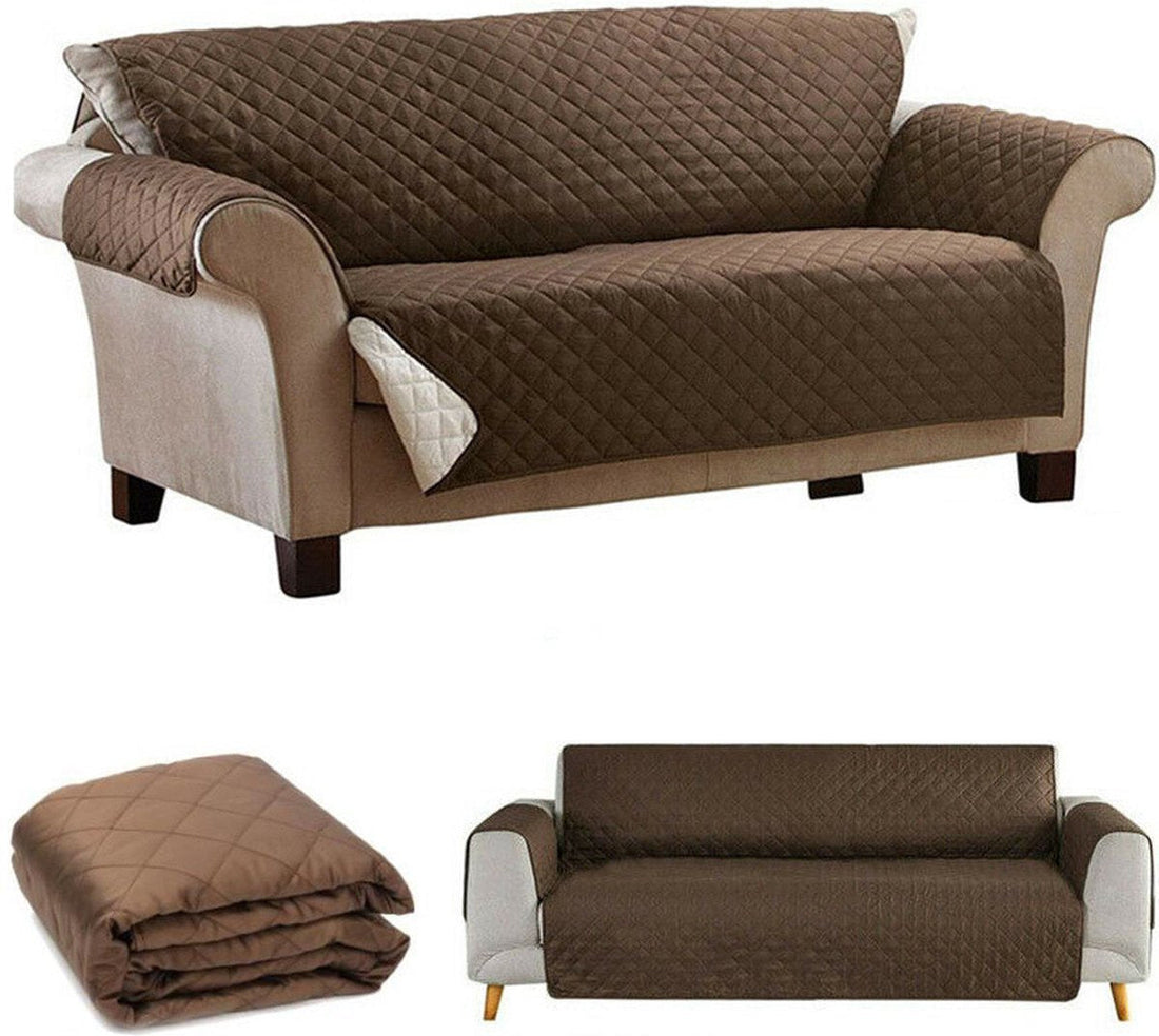 Sofa cover - reversible throw - protector - Brown