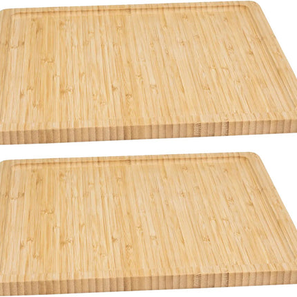 5Five Planche à découper pour apéritifs/finger food - 2x - 30 x 30 cm - bois de bambou - planche à apéritifs - planche à tapas