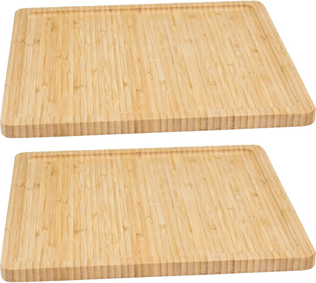 5Five Planche à découper pour apéritifs/finger food - 2x - 30 x 30 cm - bois de bambou - planche à apéritifs - planche à tapas