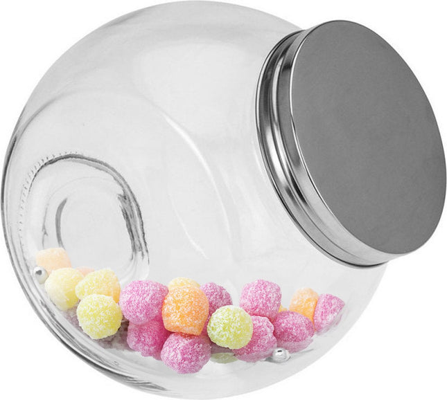 5Five Boîte de conservation avec couvercle - verre - 16 x 16 cm - 1,5L - bonbonnière - conservation alimentaire