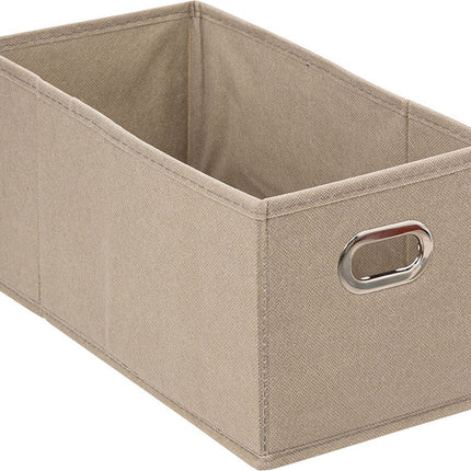 5Five Panier de rangement lin beige - 15 x 31 x 15 cm (S) - Pliable