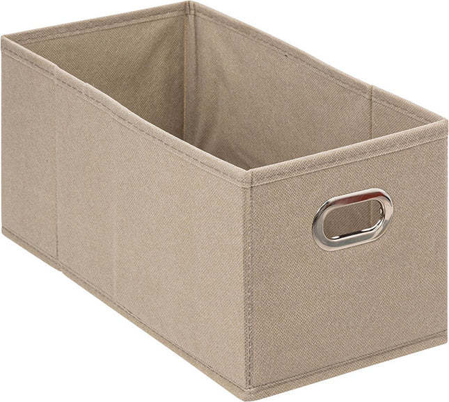 5Five Panier de rangement lin beige - 15 x 31 x 15 cm (S) - Pliable