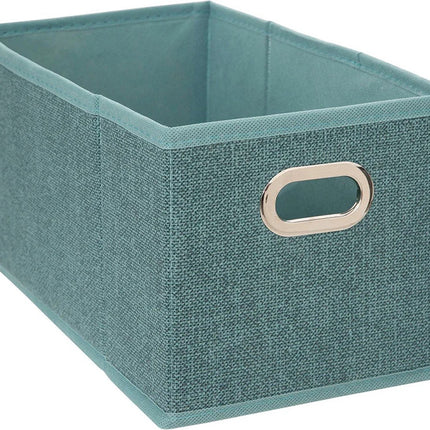 5Five Panier de rangement bleu pétrole - 15 x 31 x 15 cm (S) - Pliable