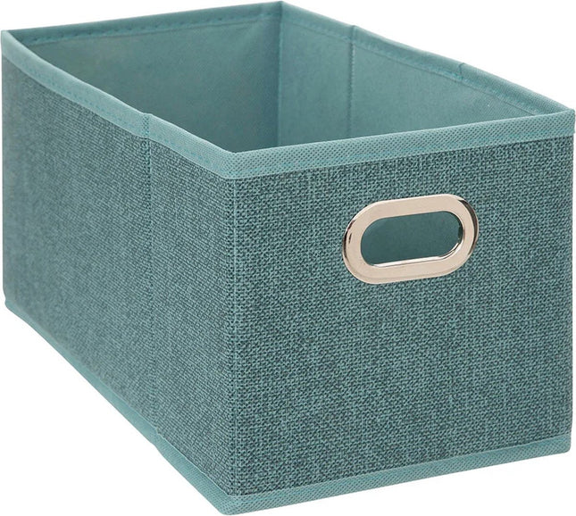 5Five Panier de rangement bleu pétrole - 15 x 31 x 15 cm (S) - Pliable