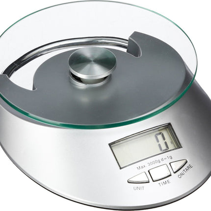5Five Balance de cuisine digitale - 20 x 15 cm - verre/métal - balance de cuisson - balance - balance de précision