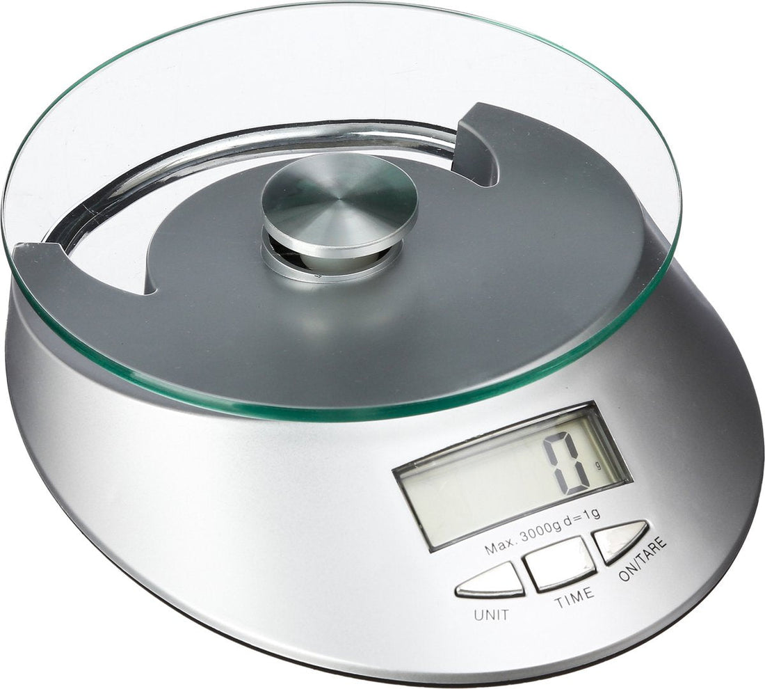 5Five Digital kitchen scale - 20 x 15 cm - glass/metal - cooking scale - scale - precision scale