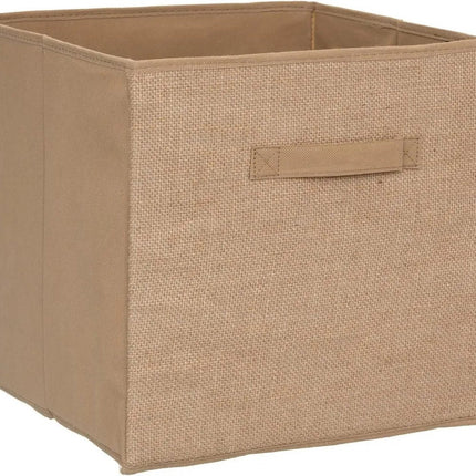 5Five Panier de rangement/panier de placard - 29 litres - jute marron/naturel - 31 x 31 x 31 cm - Boîtes de rangement - Paniers pour étagères