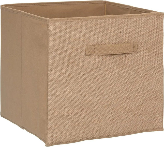5Five Panier de rangement/panier de placard - 29 litres - jute marron/naturel - 31 x 31 x 31 cm - Boîtes de rangement - Paniers pour étagères