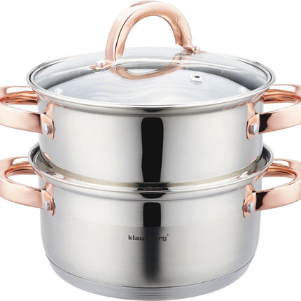 Klausberg 7725 - cuiseur vapeur - 3 pièces - 18 cm - inox - tous feux