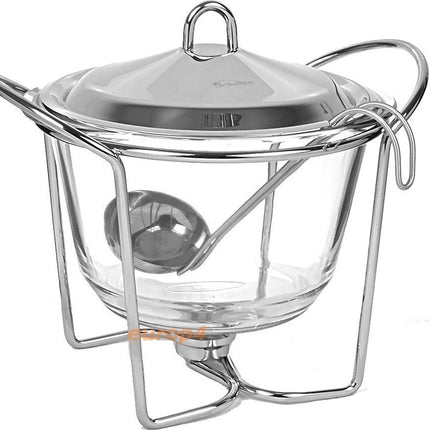 Kinghoff 1413 - Chauffe-plat - forme de pot - acier inoxydable