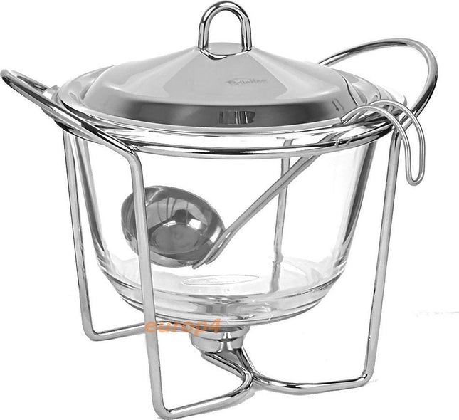 Kinghoff 1413 - Chauffe-plat - forme de pot - acier inoxydable