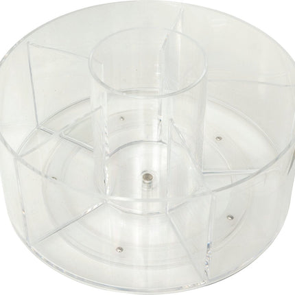 5Five Organiseur Rotatif - Organiseur de maquillage - Ø23xH13cm - Transparent