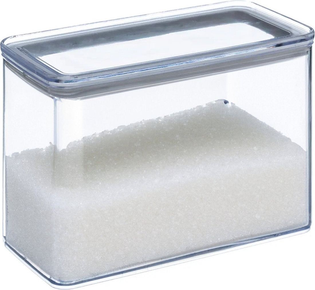 5Five Voorraadpot - keuken / voedsel - kunststof - 2000 ml - luchtdichte deksel - transparant - 20 x 10 x 14 cm