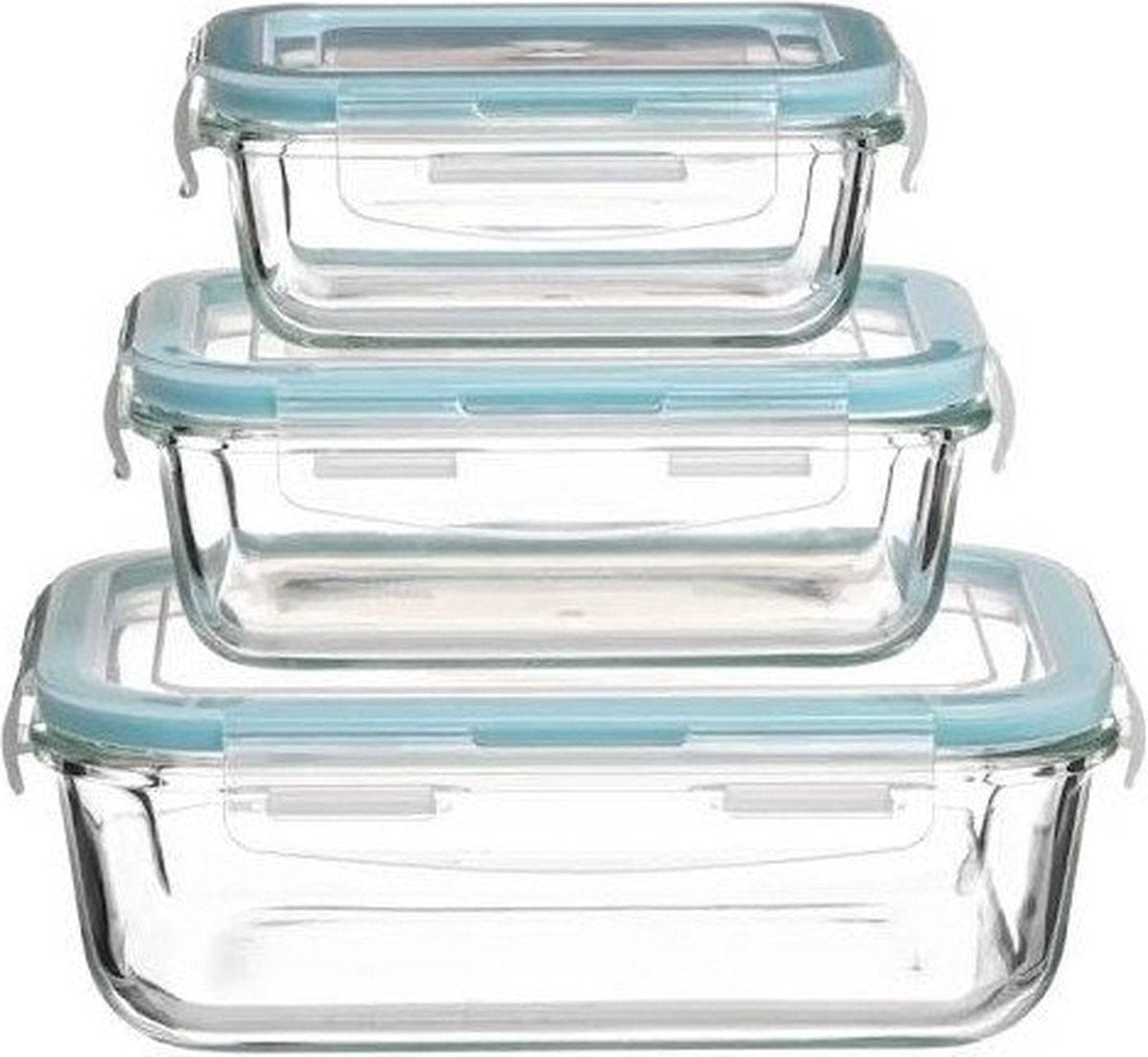 3x Lunchboxen aus Glas - Ofenfest