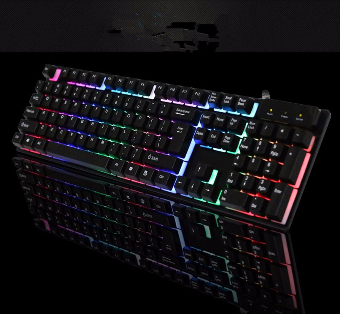 Gaming Keyboard - Spill-resistant - RGB LED Lighting - QWERTY - Plug & Play - Anti-Ghosting Function - Lifespan: 15 million clicks