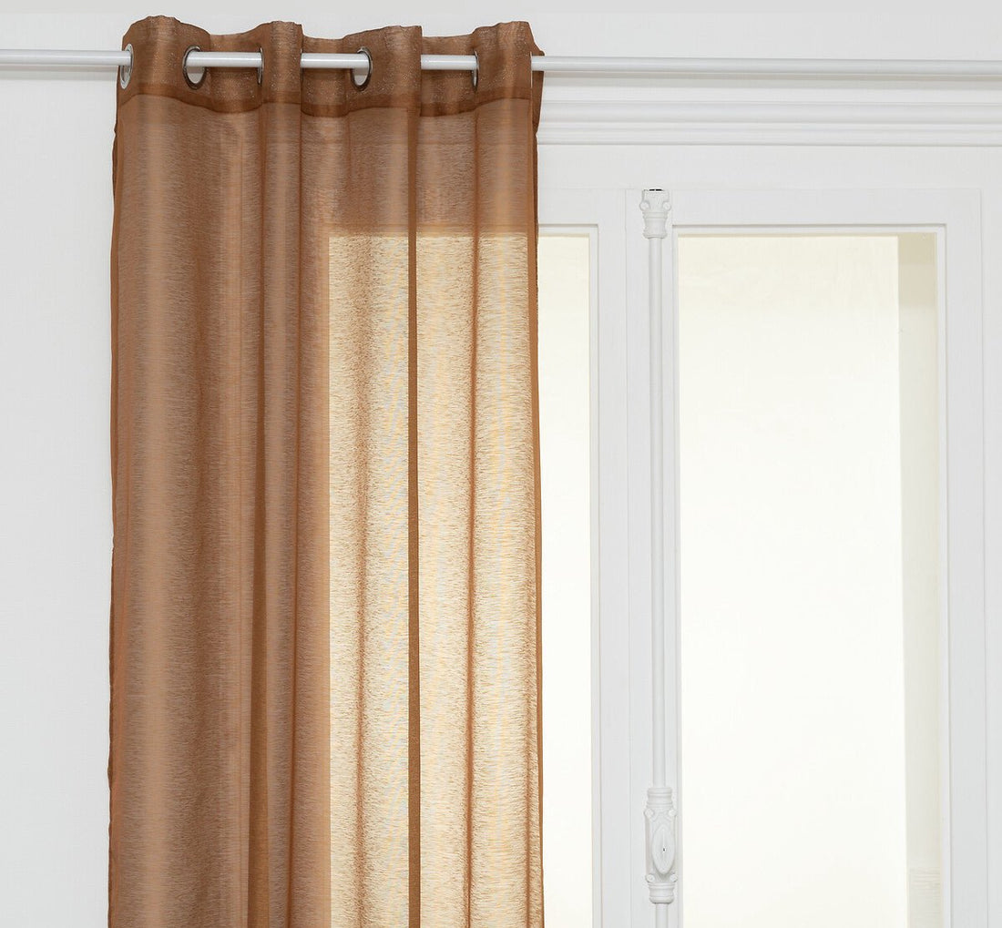 Atmosphera Moly Gordijn 135 x 240 cm - Kant en klaar met ringen - Kaneel