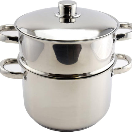Royalty Line® C12L Stoompan Inductie - 12 Liter / Ø 26 cm - Soeppan Voor Alle Warmtebronnen - RVS Deksel met Couscous Pan