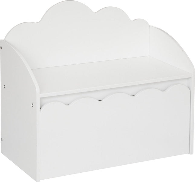 Atmosphera Kids Coffre à jouets / banc enfant Nuage doux - Rangement - Blanc