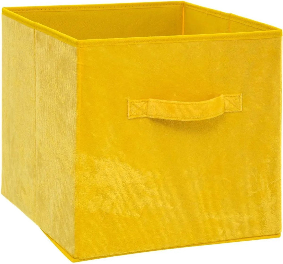 5Five Aufbewahrungskorb / Regalkorb - gelb - 29 Liter - 31 x 31 x 31 cm - Aufbewahrungsboxen - Fachregalkörbe - Polyester