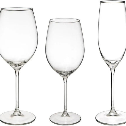 Set de 18 verres à vin et verres à champagne Lina 210/410/540 ml en verre - Verres à vin - Verres à champagne