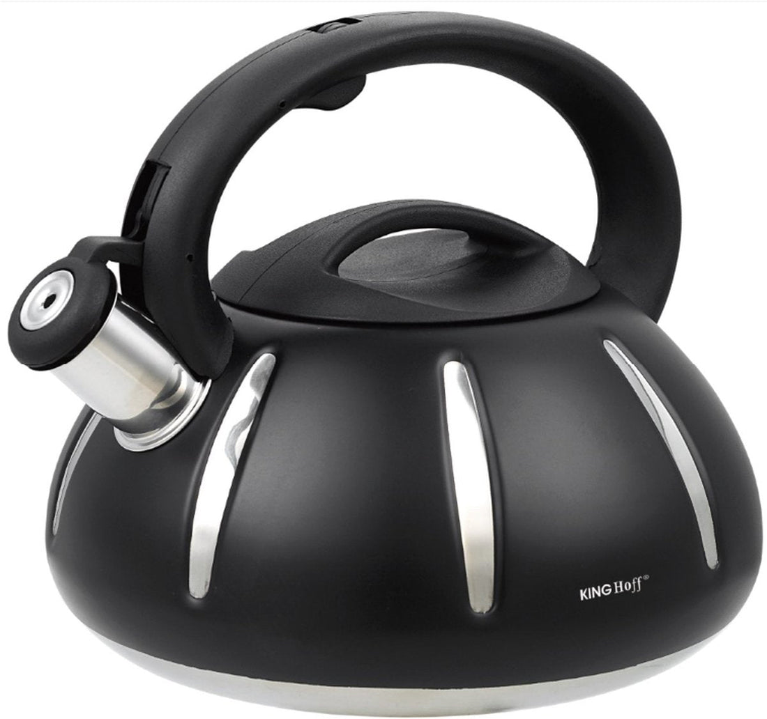 Kinghoff 1835 fluitketel - 3L - RVS - alle warmtebronnen - Zwart
