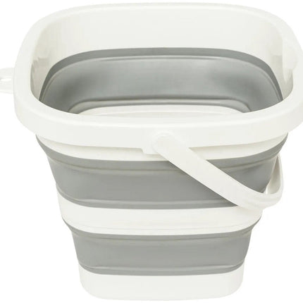 5Five Seau pliable - 5L - gris/blanc - plastique et caoutchouc - Seau de camping