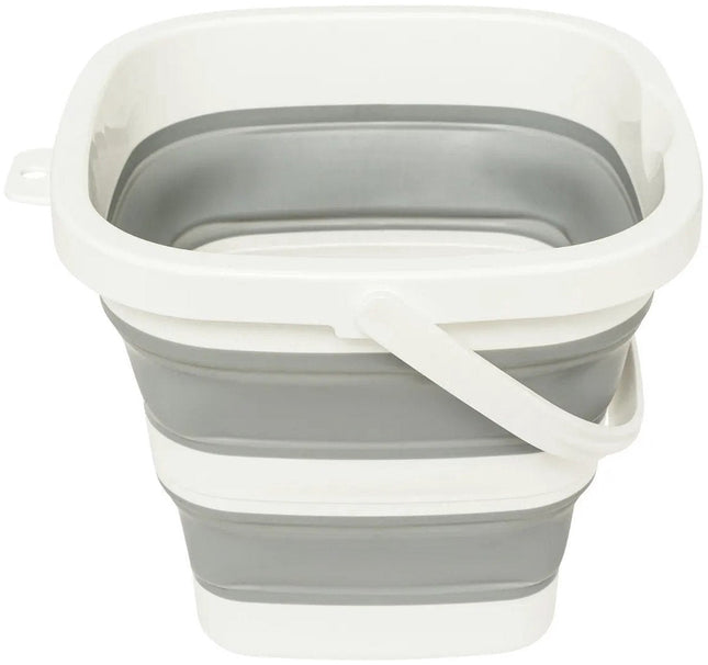 5Five Seau pliable - 5L - gris/blanc - plastique et caoutchouc - Seau de camping