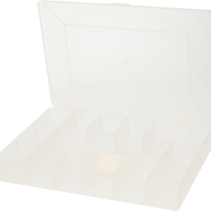Five Boîte de rangement/boîte de tri - 14 compartiments - plastique - transparent - 27 x 18 x 4 cm