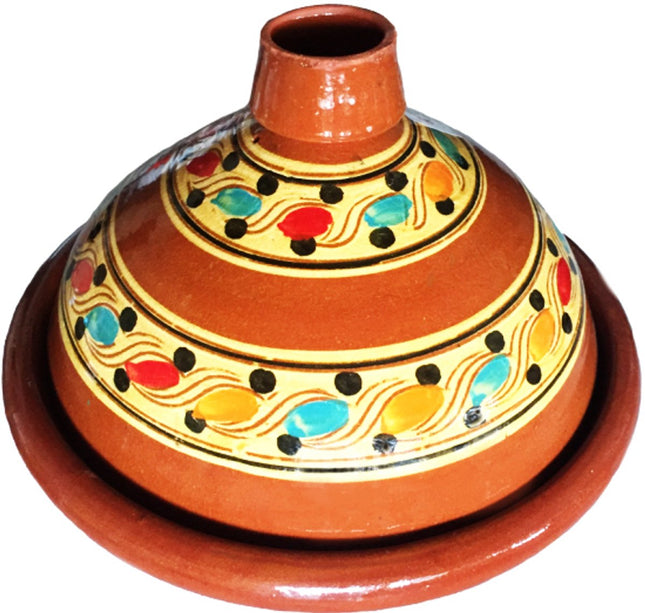 Slaoui tajine Ø 35 cm – handgemaakte Marokkaanse kooktajine van aardewerk