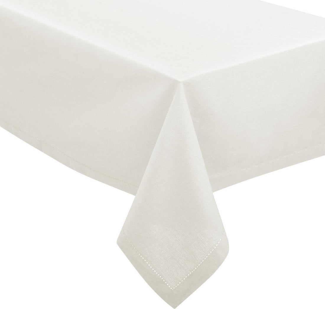 Tischdecke aus Baumwolle, rechteckig, 240 x 140 cm – weiß – Esstischdecken