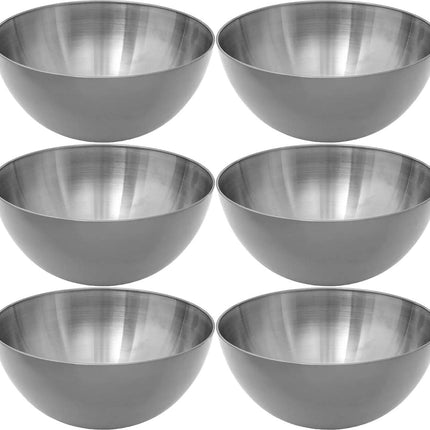 Secret de Gourmet - Bols à salade/Coupelles - Lot de 6 - Inox - D19 cm