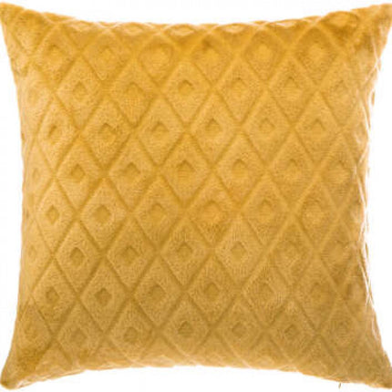 Coussin - Coussin décoratif - Confort Supérieur - Doux - À Carreaux - Atmosphera Créateur d'intérieur® - Coussin Jaune Ocre avec motif Feuille de Palmier Design Épuré - 40x40cm