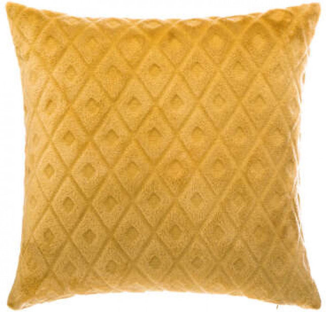 Coussin - Coussin décoratif - Confort Supérieur - Doux - À Carreaux - Atmosphera Créateur d'intérieur® - Coussin Jaune Ocre avec motif Feuille de Palmier Design Épuré - 40x40cm