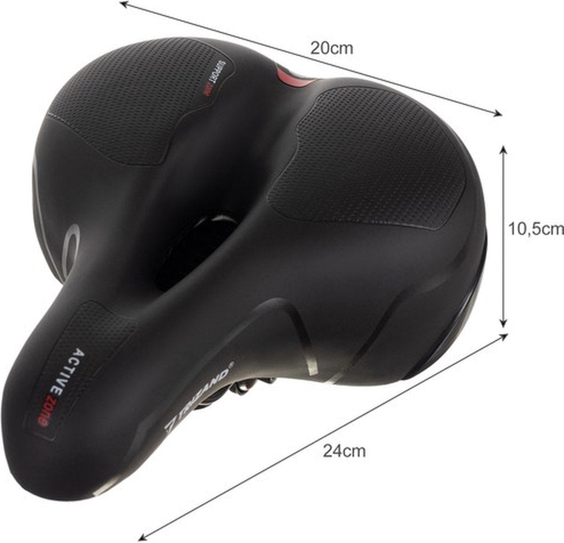 Trizand comfortabel fietszadel – met veren, ventilatie en waterdichte hoes