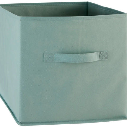 5Five Panier de rangement/panier de placard Square Box - carton/plastique - 29 litres - vert d'eau - 31 x 31 x 31 cm - Paniers de rangement à casiers