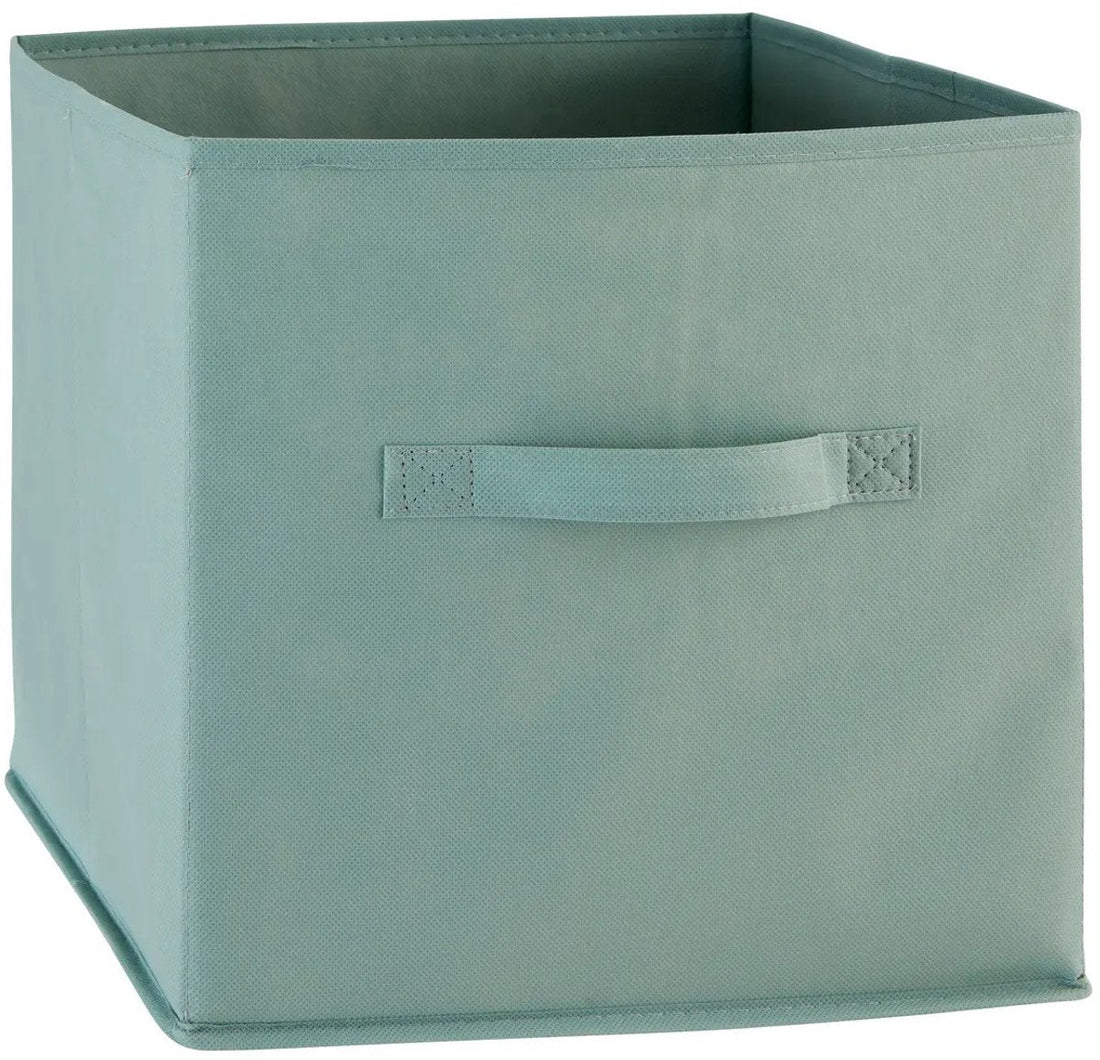 5Five Square Box opbergmand zeegroen – vakkenkast mand 31 x 31 cm, 29 liter
